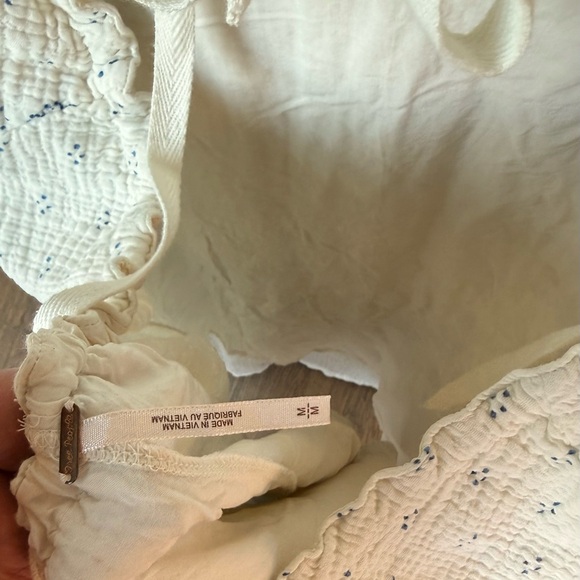 White Floral Free People Sz Medium Dress - Blue Print - Picture 3 of 3